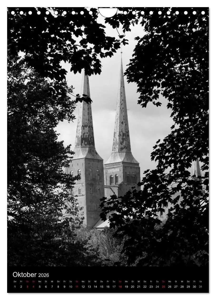 Bild: 9783516454376 | Lübeck schwarz-weiß (Wandkalender 2026 DIN A4 hoch), CALVENDO...