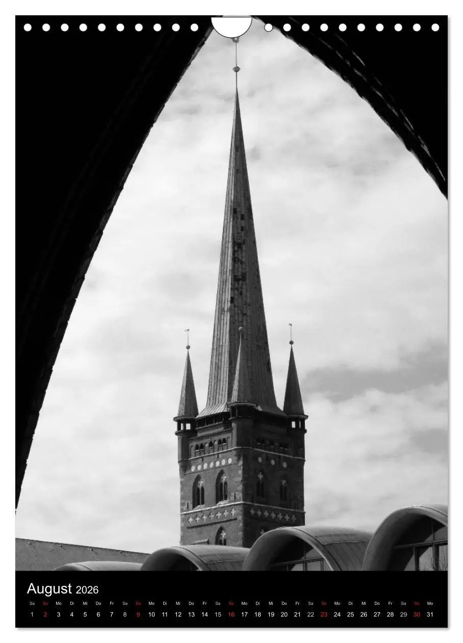 Bild: 9783516454376 | Lübeck schwarz-weiß (Wandkalender 2026 DIN A4 hoch), CALVENDO...