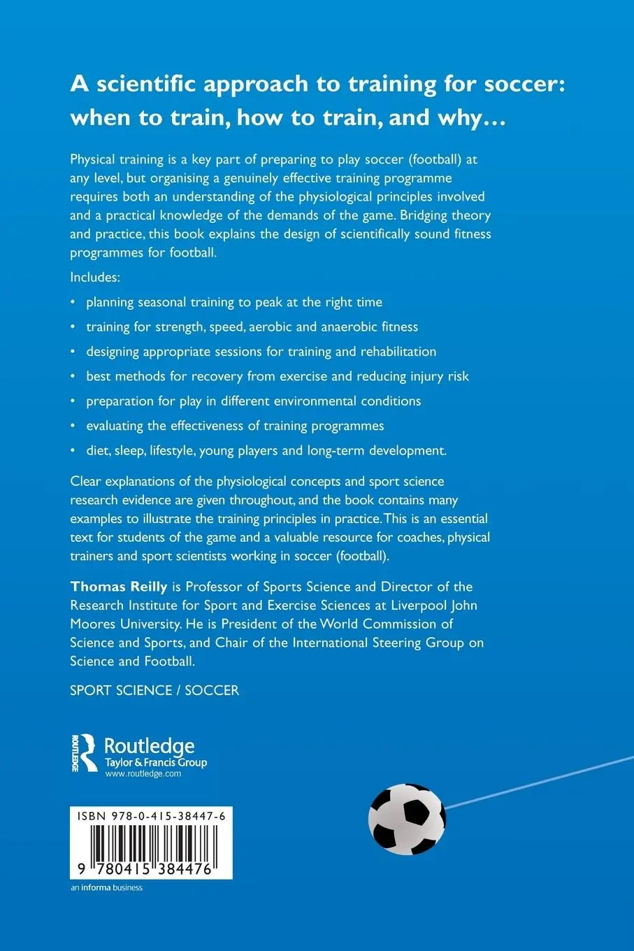 Rückseite: 9780415384476 | The Science of Training - Soccer | Thomas Reilly | Taschenbuch | 2006