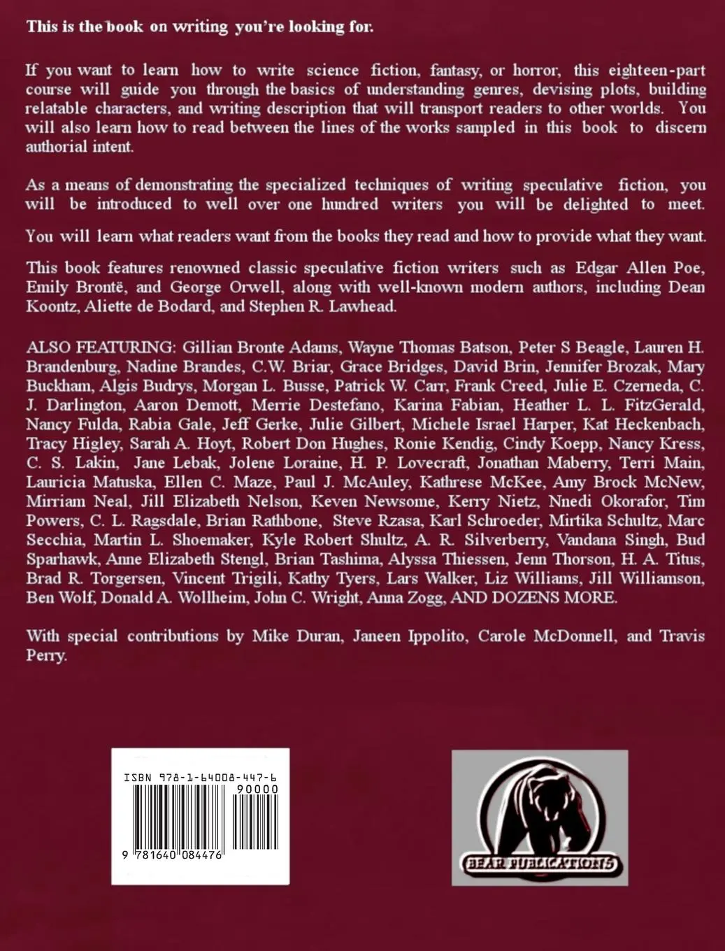 Rückseite: 9781640084476 | Writing Speculative Fiction | Lelia Rose Foreman | Buch | Englisch