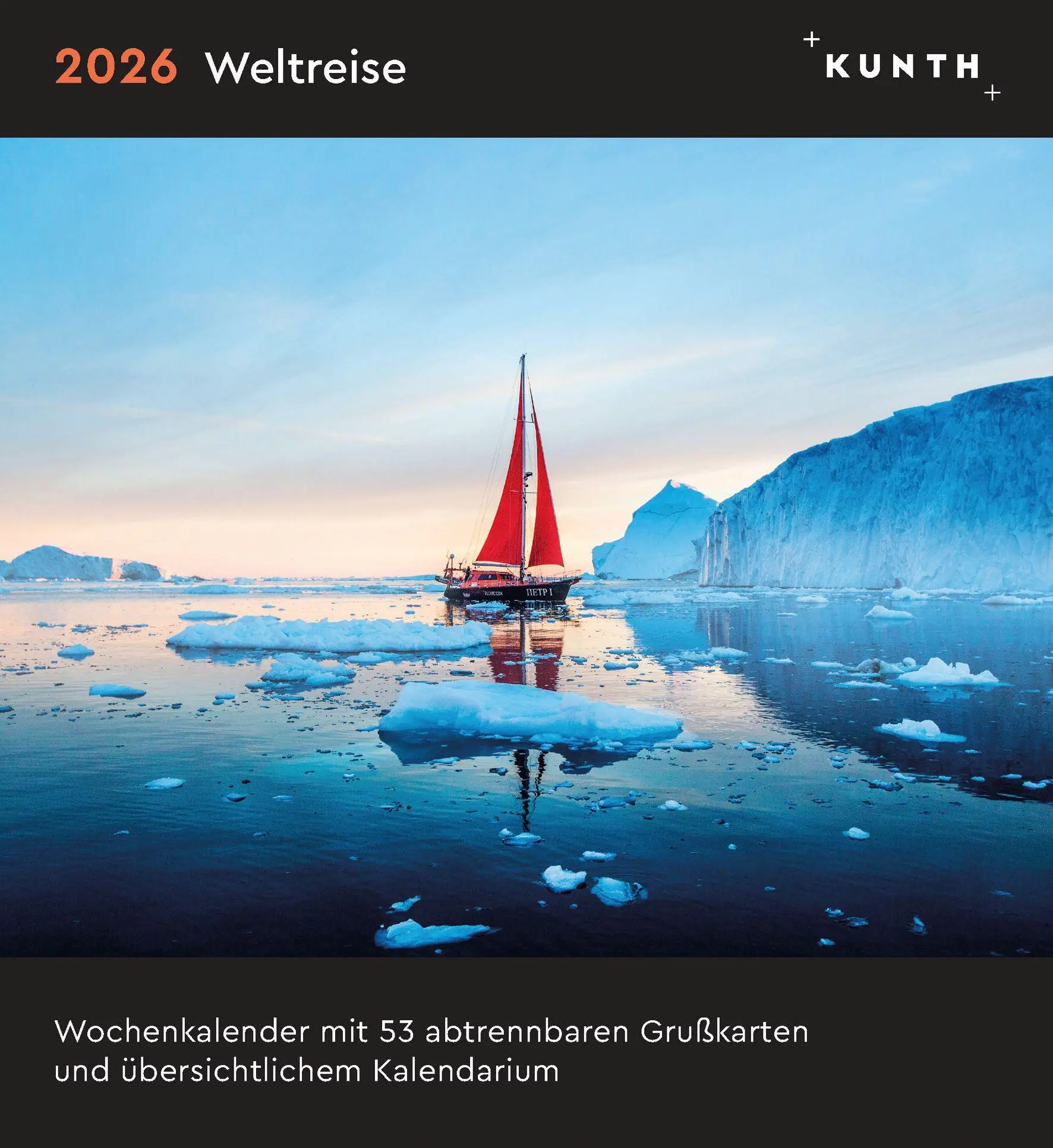 Cover: 9783965914476 | Weltreise - KUNTH Postkartenkalender 2026 | Kalender | 53 S. | Deutsch