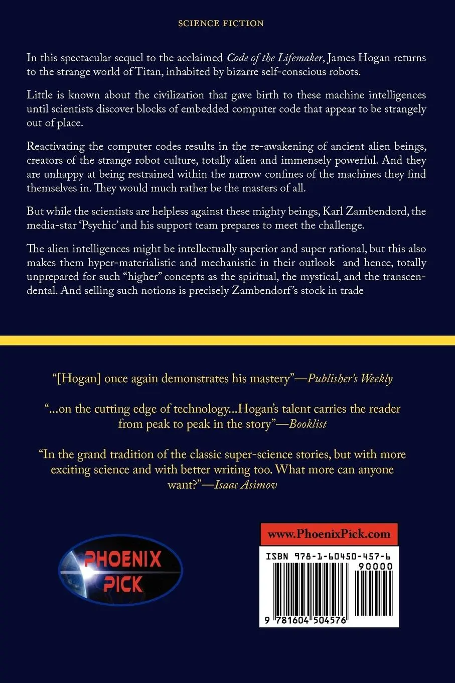 Rückseite: 9781604504576 | The Immortality Option | James P. Hogan | Taschenbuch | Englisch