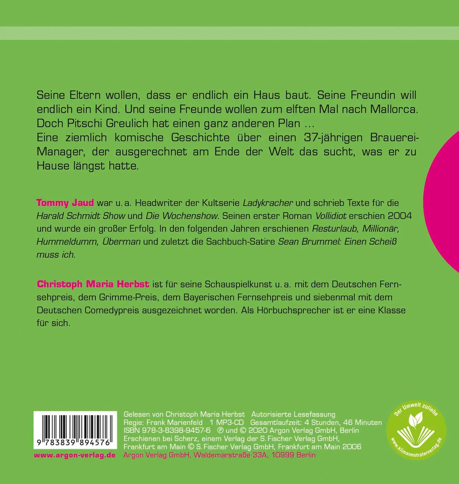 Rückseite: 9783839894576 | Resturlaub | Tommy Jaud | MP3 | 286 Min. | Deutsch | 2020