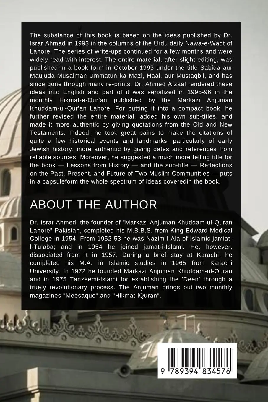 Rückseite: 9789394834576 | Lessons from History | Israr Ahmad | Taschenbuch | Englisch | 2023