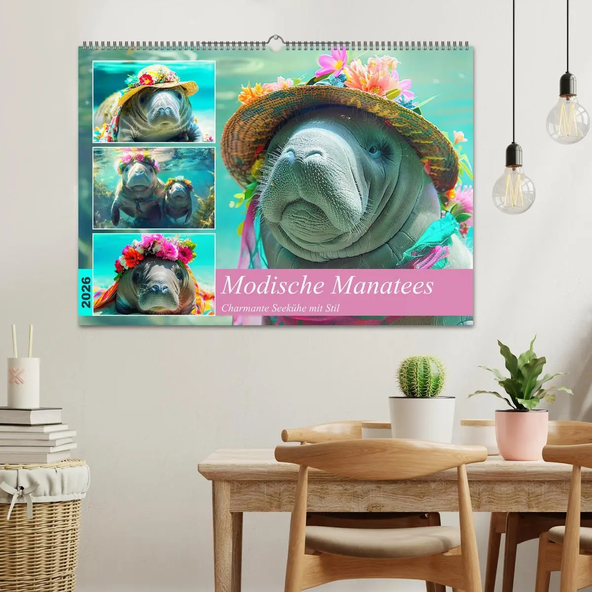 Bild: 9783457404676 | Modische Manatees. Charmante Seekühe mit Stil (Wandkalender 2026...
