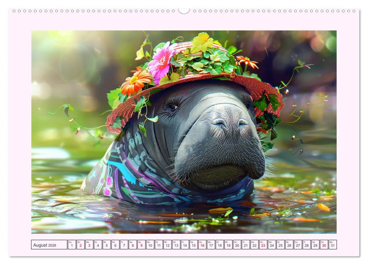 Bild: 9783457404676 | Modische Manatees. Charmante Seekühe mit Stil (Wandkalender 2026...