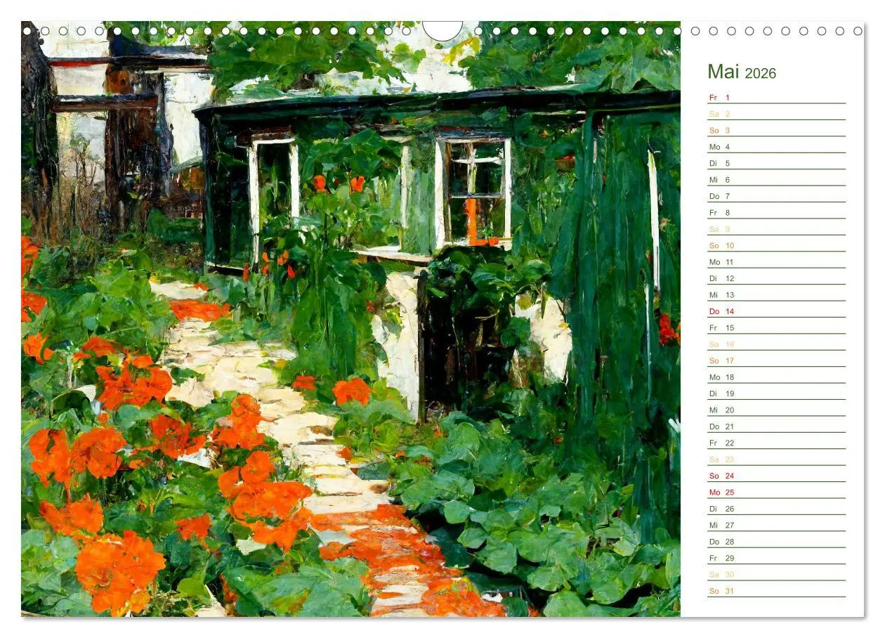 Bild: 9783457574676 | Malerische Gärten - Im Stile des Impressionismus (Wandkalender 2026...