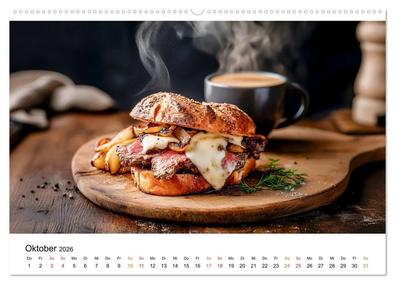 Bild: 9783457324776 | Fastfood - schnell, sündig, lecker (Wandkalender 2026 DIN A2 quer),...
