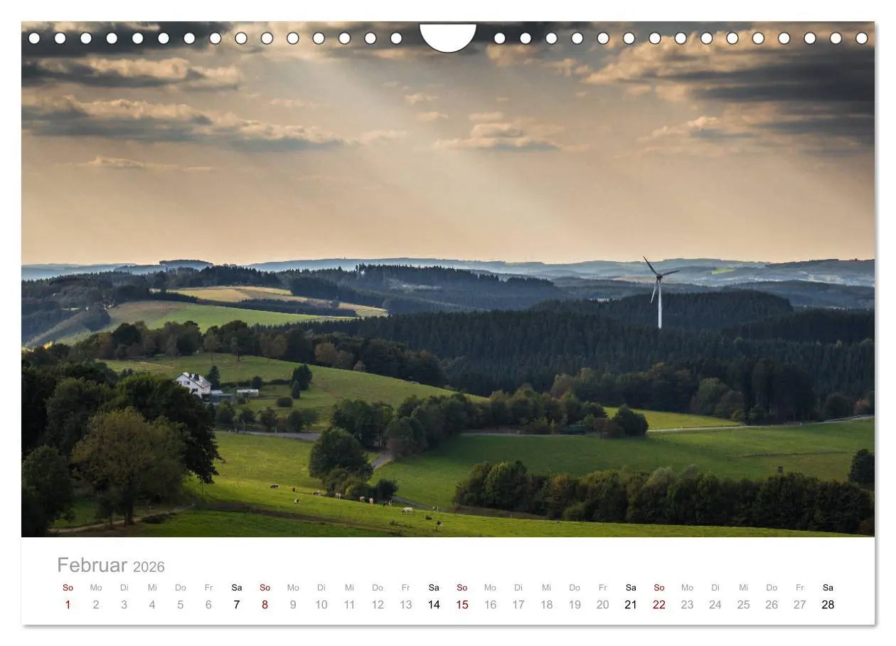 Bild: 9783457874776 | Schönes Sauerland (Wandkalender 2026 DIN A4 quer), CALVENDO...
