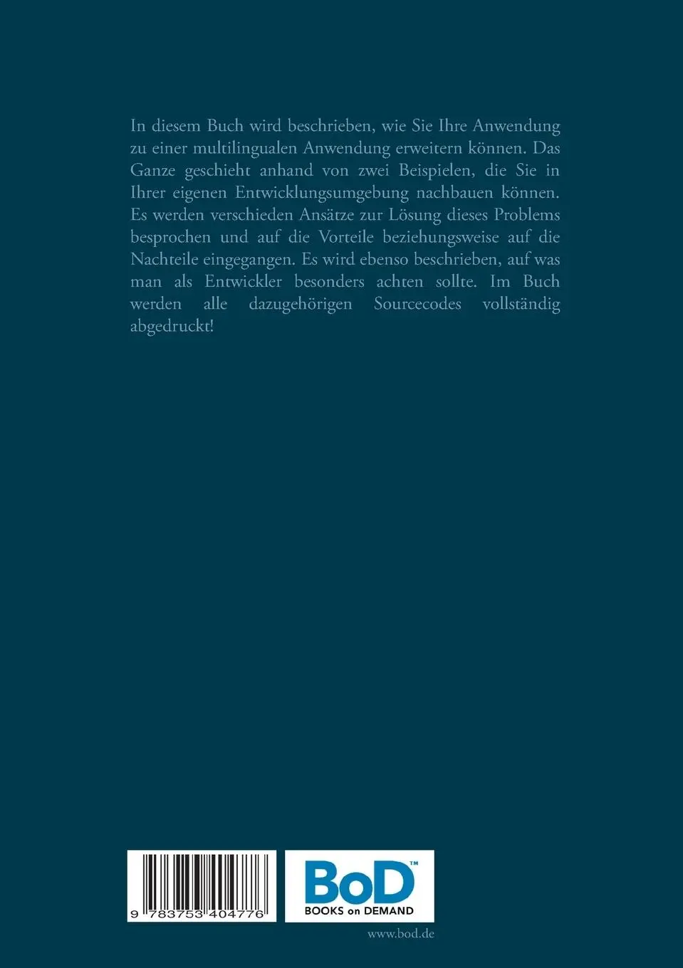 Rückseite: 9783753404776 | Multilinguale Anwendungsentwicklung für Delphi und RAD-Studio | Buch