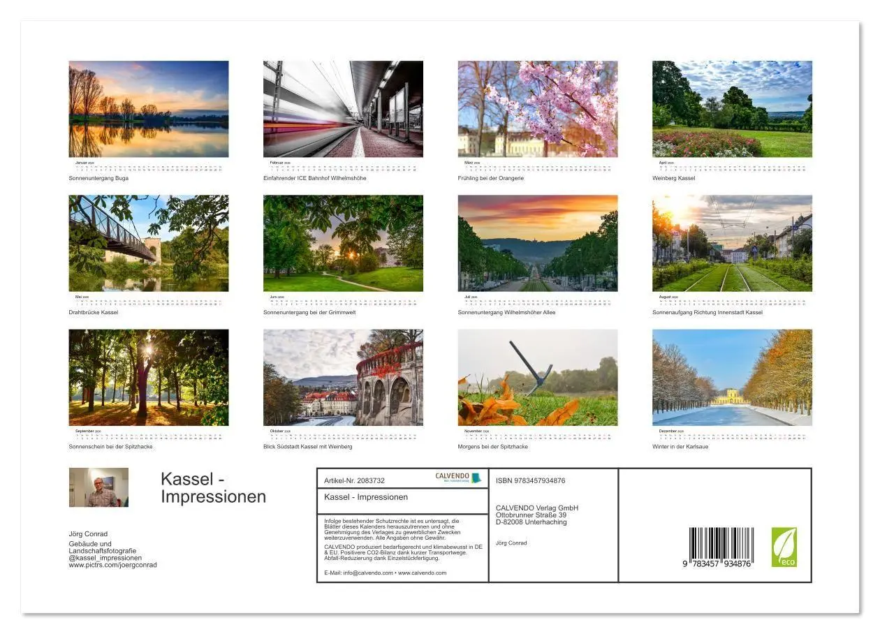 Bild: 9783457934876 | Kassel - Impressionen (Wandkalender 2026 DIN A3 quer), CALVENDO...
