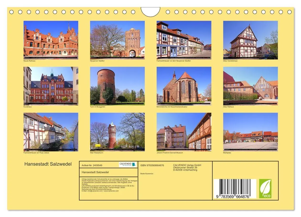 Bild: 9783569664876 | Hansestadt Salzwedel (Wandkalender 2027 DIN A4 quer), CALVENDO...
