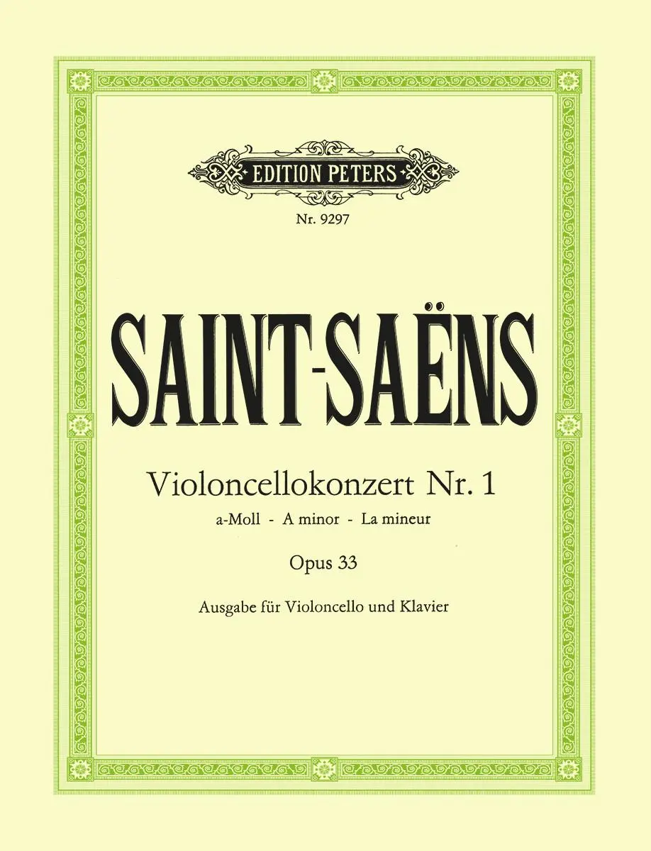 Cover: 9790014074876 | Cello Concerto No. 1 in a Minor Op. 33 (Edition for Cello and Piano...