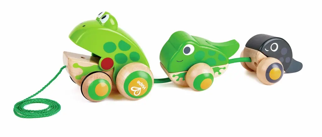 Cover: 6943478034976 | Hape E0365 - Nachzieh-Frosch-Familie, Lernspielzeug | Deutsch | 2023