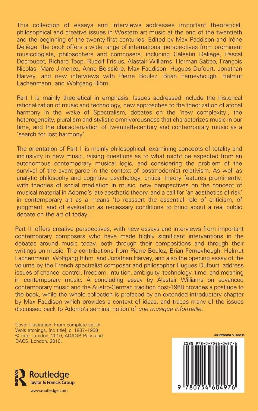 Rückseite: 9780754604976 | Contemporary Music | Theoretical and Philosophical Perspectives | Buch