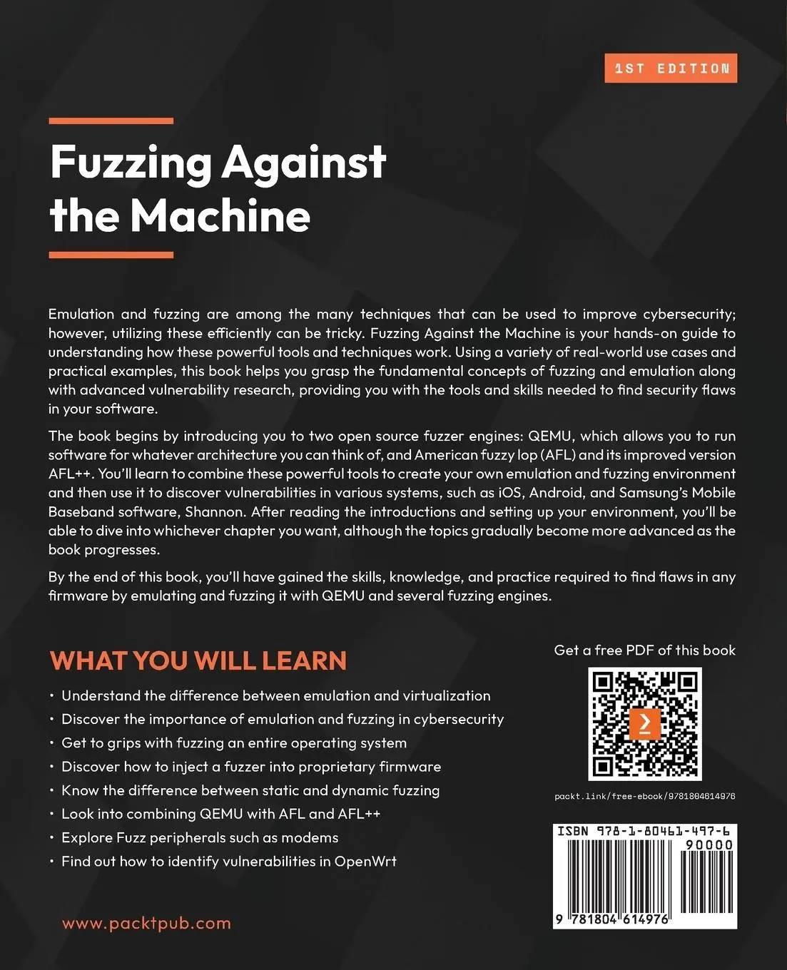 Rückseite: 9781804614976 | Fuzzing Against the Machine | Antonio Nappa (u. a.) | Taschenbuch