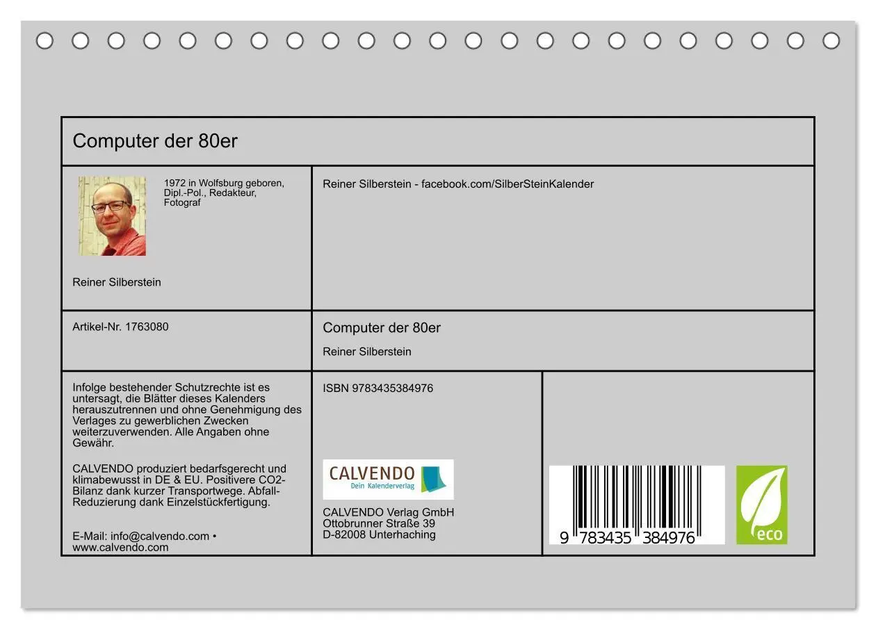 Bild: 9783435384976 | Computer der 80er (Tischkalender 2025 DIN A5 quer), CALVENDO...