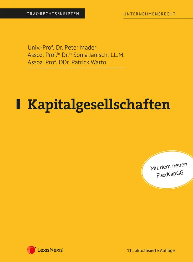 Cover: 9783700774976 | Kapitalgesellschaften (Skriptum) | Sonja Janisch (u. a.) | Taschenbuch