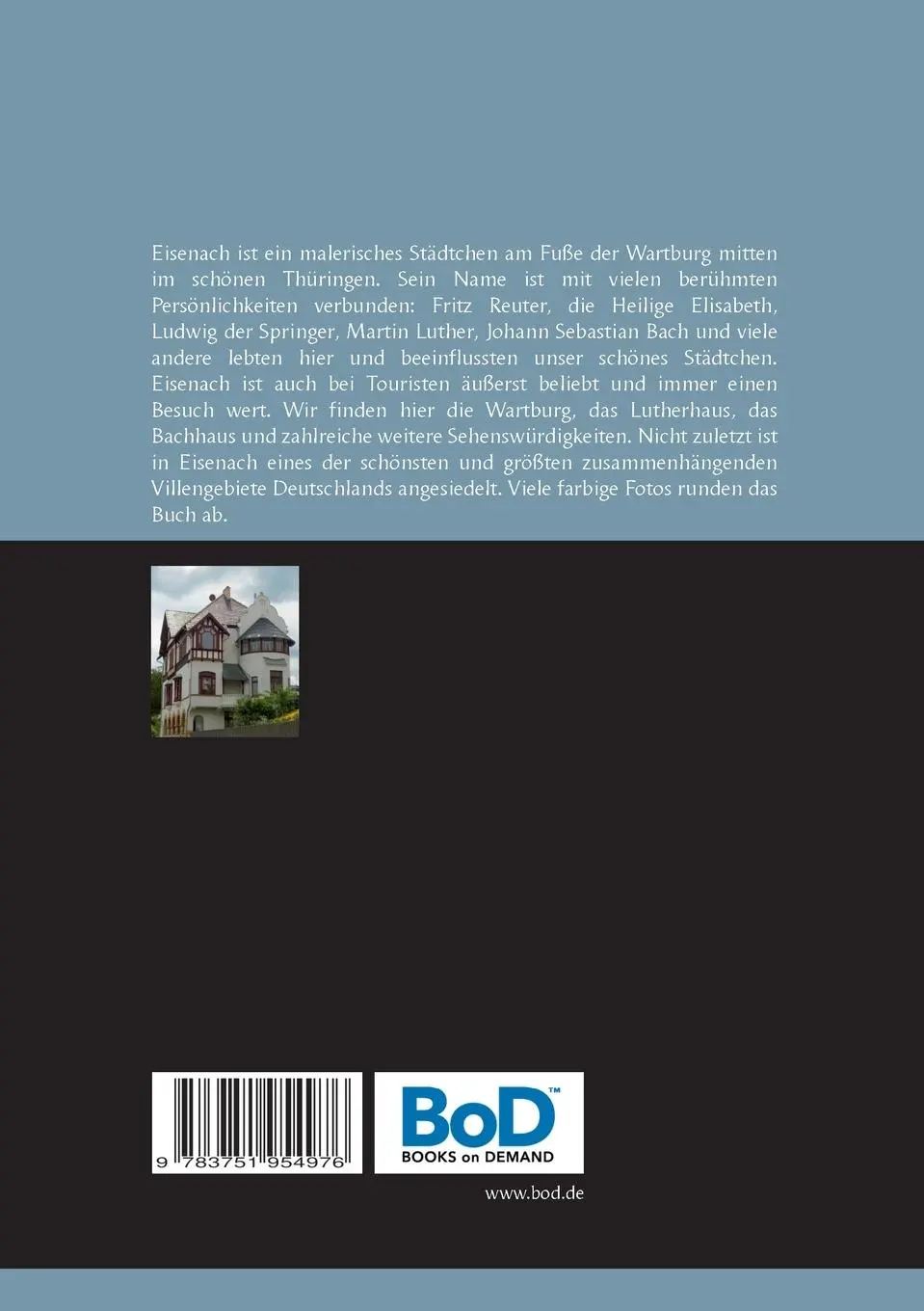 Rückseite: 9783751954976 | Eisenach: Die Stadt im grünen Herzen Thüringens | A. Ketschau | Buch