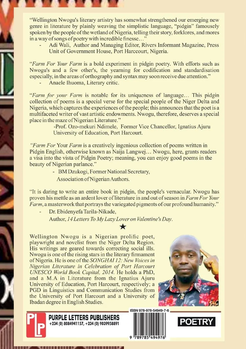 Rückseite: 9789785494976 | Farm For Your Farm | Wellington Nwogu | Taschenbuch | Englisch | 2024