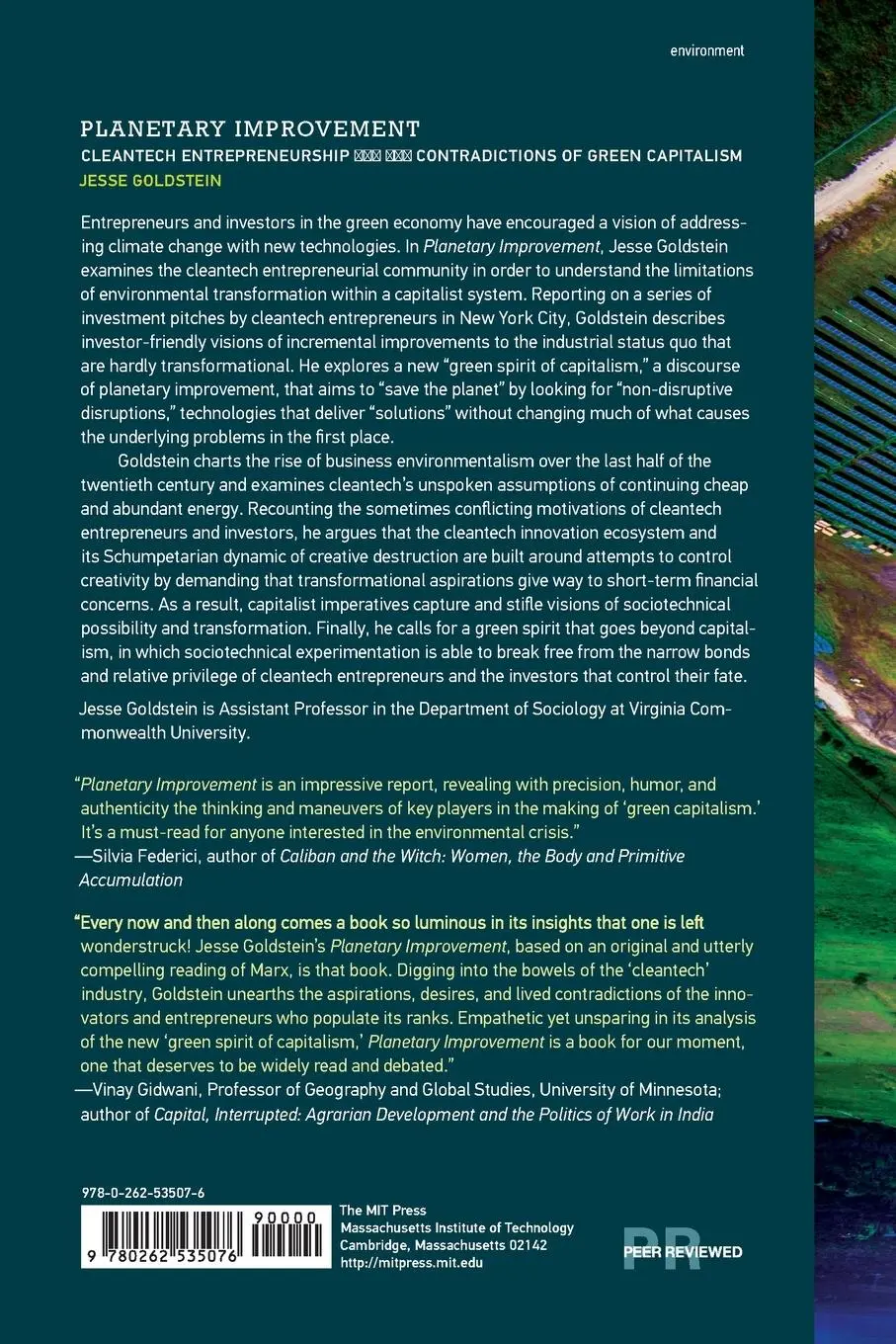 Rückseite: 9780262535076 | Planetary Improvement | Jesse Goldstein | Taschenbuch | Englisch