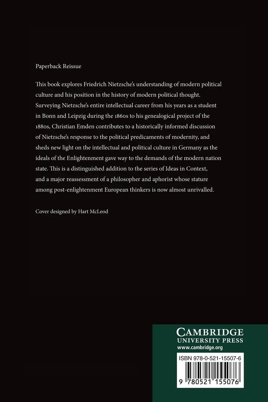 Rückseite: 9780521155076 | Friedrich Nietzsche and the Politics of History | Christian J. Emden