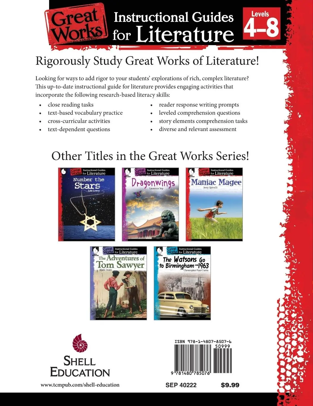 Rückseite: 9781480785076 | The Boy in Striped Pajamas | An Instructional Guide for Literature