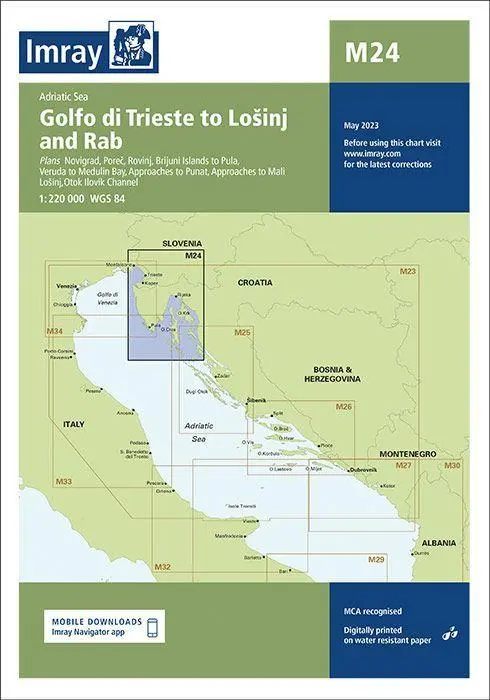 Cover: 9781786795076 | M24 Golfo di Trieste to Losinj and Rab | Imray M Series | (Land-)Karte
