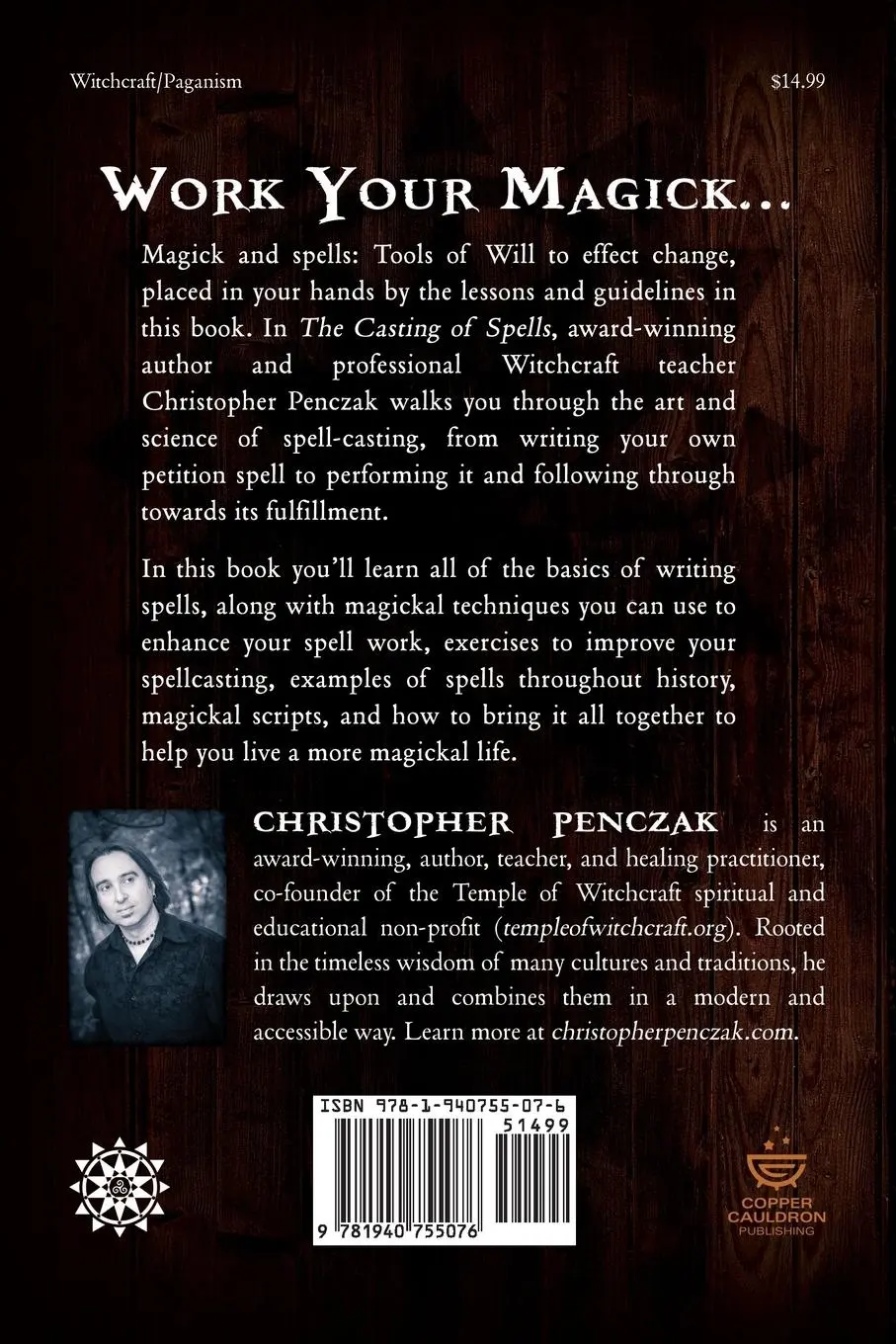 Rückseite: 9781940755076 | The Casting of Spells | Christopher J Penczak | Taschenbuch | Englisch