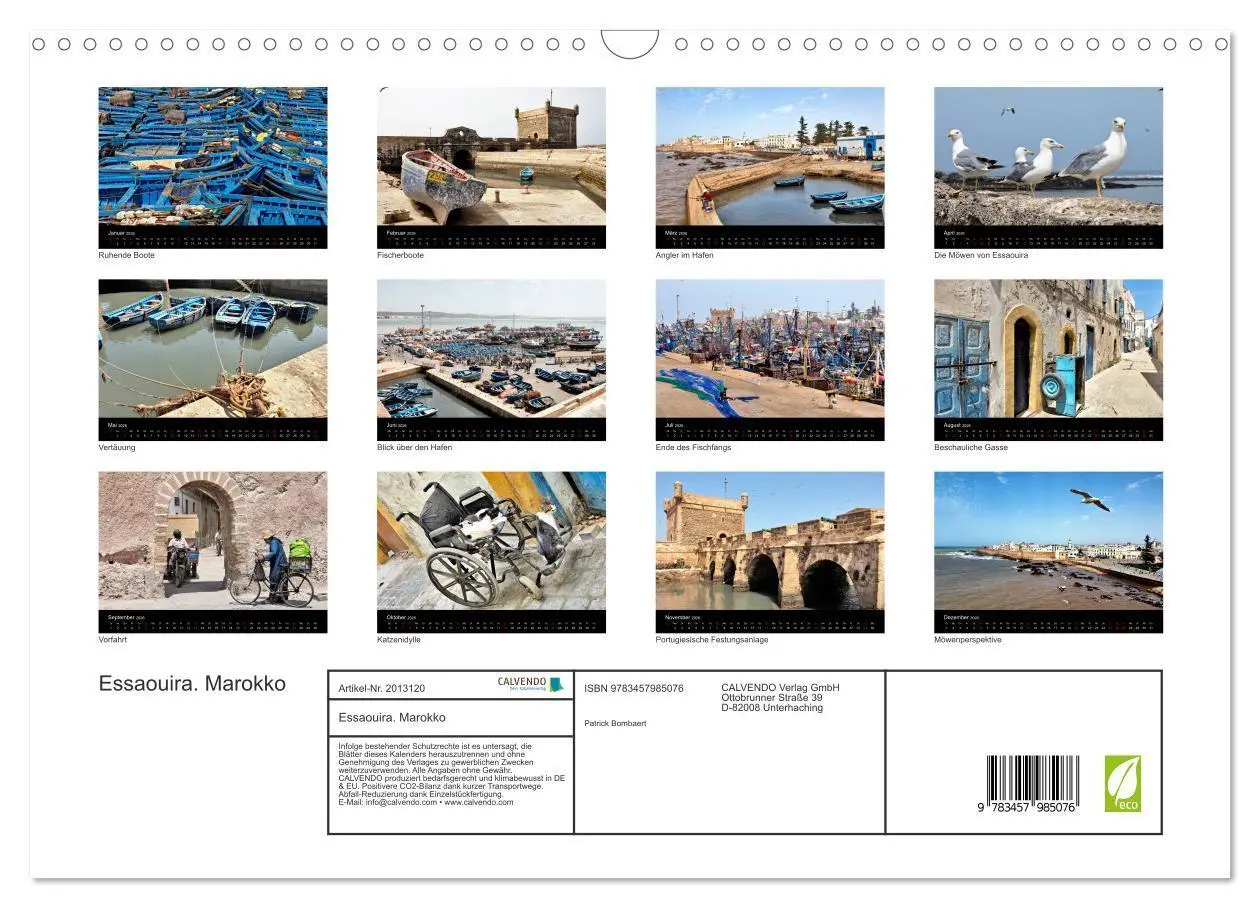 Bild: 9783457985076 | Essaouira. Marokko (Wandkalender 2026 DIN A3 quer), CALVENDO...