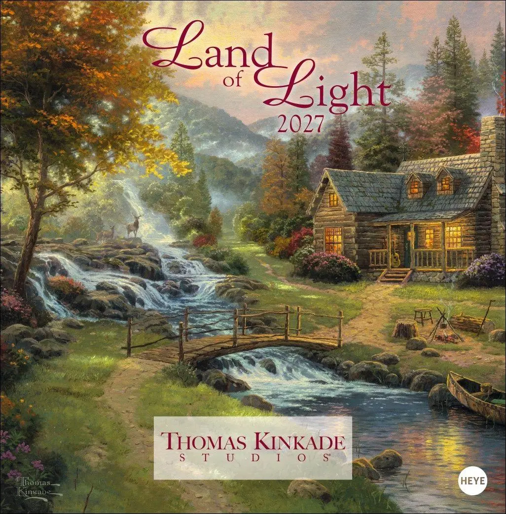 Cover: 9783756415076 | Thomas Kinkade: Land of Light Broschurkalender 2027 | Thomas Kinkade