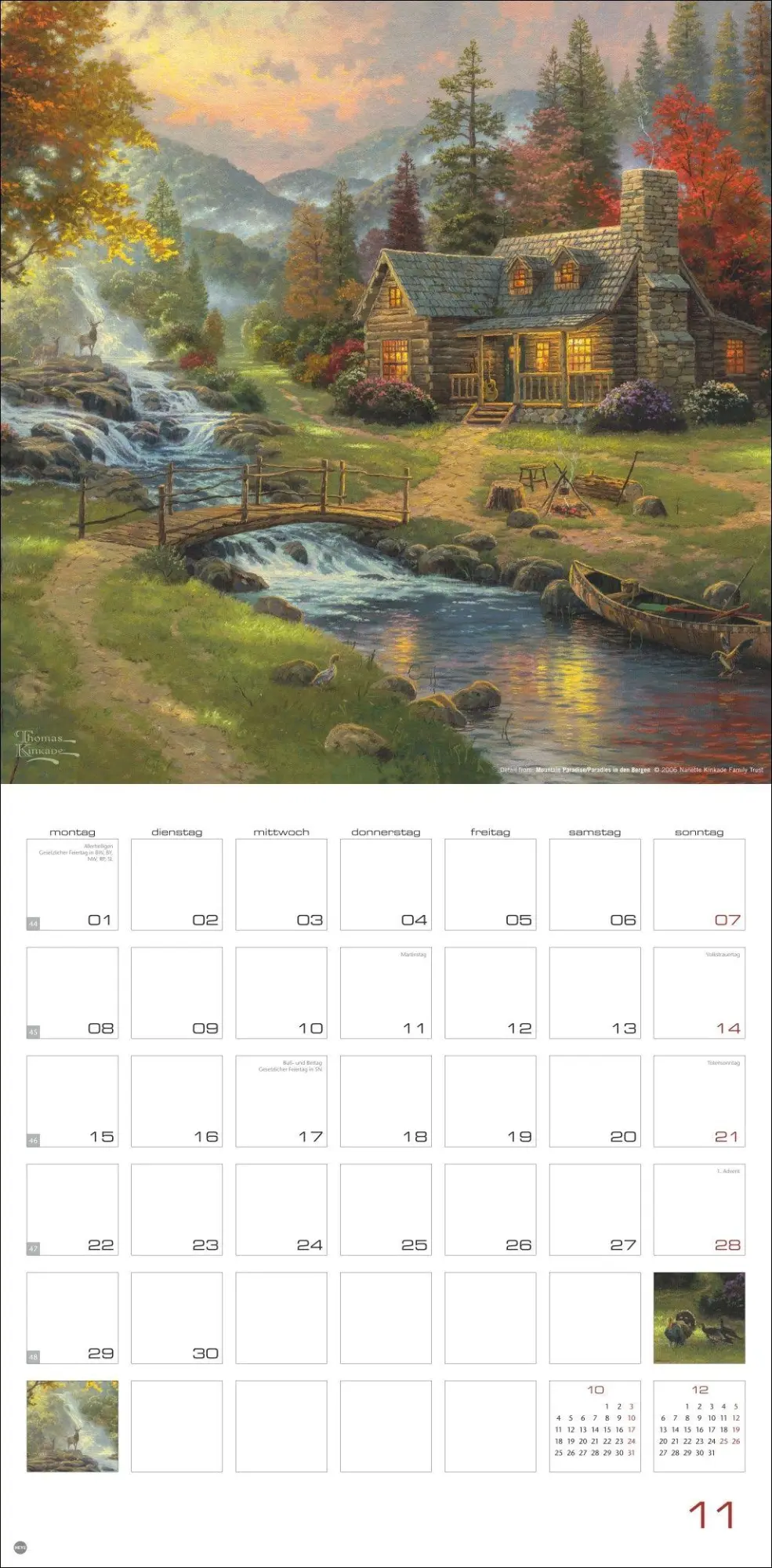 Bild: 9783756415076 | Thomas Kinkade: Land of Light Broschurkalender 2027 | Thomas Kinkade