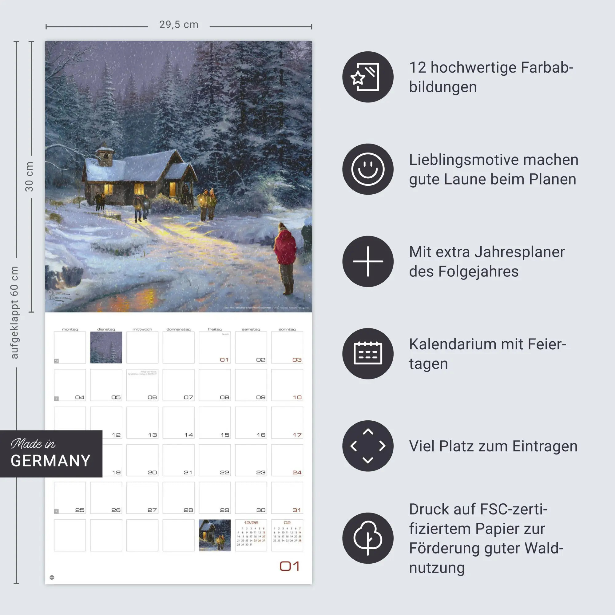 Bild: 9783756415076 | Thomas Kinkade: Land of Light Broschurkalender 2027 | Thomas Kinkade