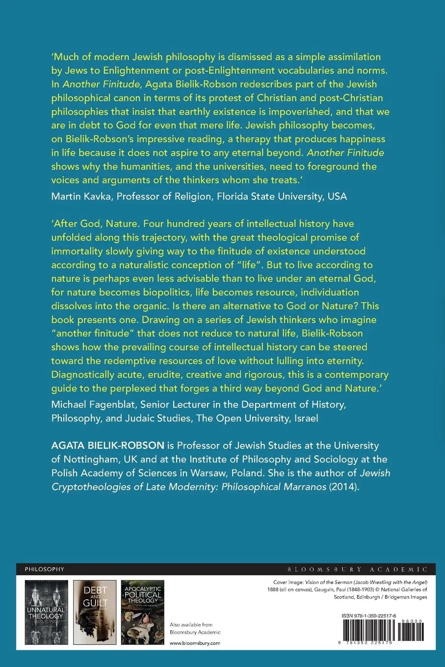 Rückseite: 9781350225176 | Another Finitude | Messianic Vitalism and Philosophy | Bielik-Robson