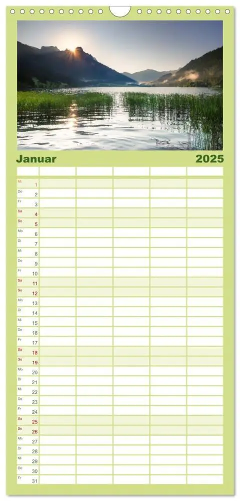 Bild: 9783457115176 | Familienplaner 2025 - Bergwelten mit 5 Spalten (Wandkalender, 21 x...