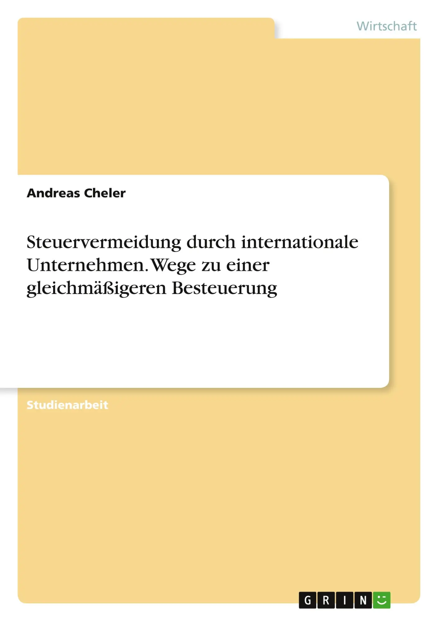 Cover: 9783389105276 | Steuervermeidung durch internationale Unternehmen. Wege zu einer...