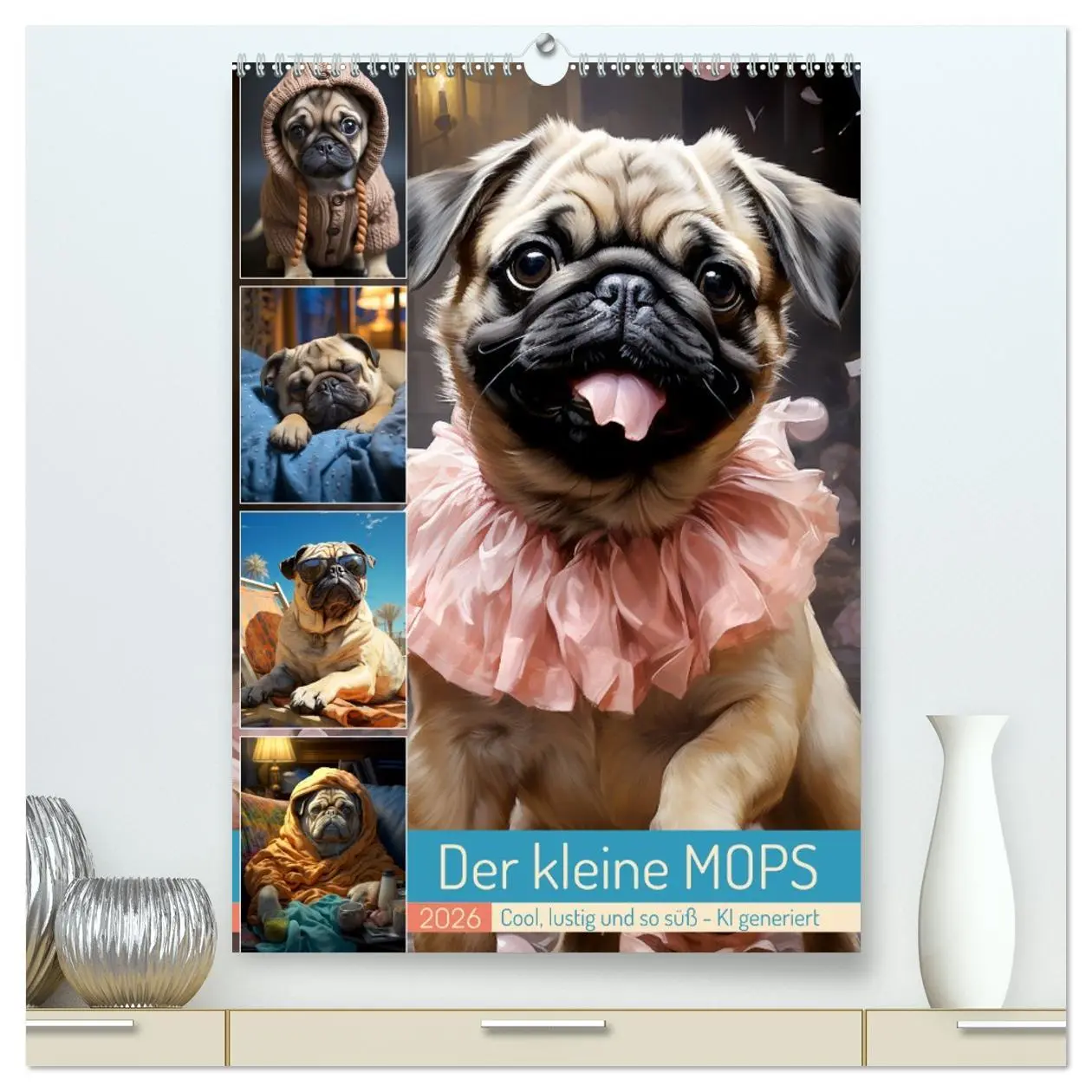 Cover: 9783516295276 | Der kleine Mops (hochwertiger Premium Wandkalender 2026 DIN A2...