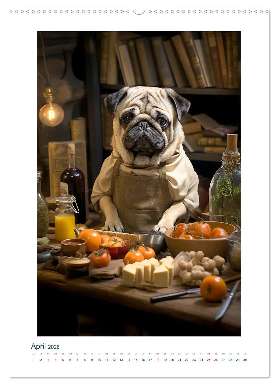 Bild: 9783516295276 | Der kleine Mops (hochwertiger Premium Wandkalender 2026 DIN A2...