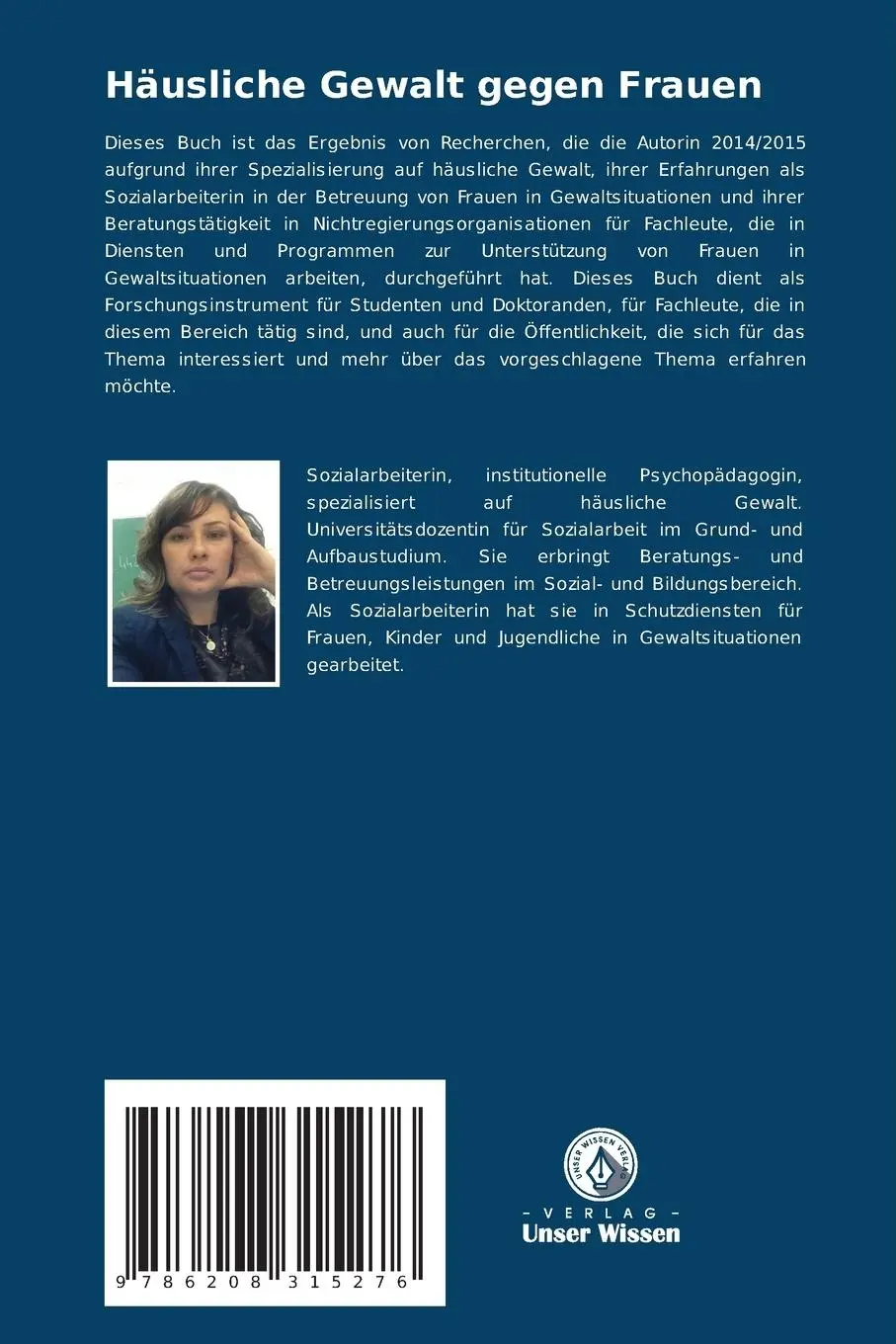 Rückseite: 9786208315276 | Häusliche Gewalt gegen Frauen | Flaviana Aparecida de Mello | Buch