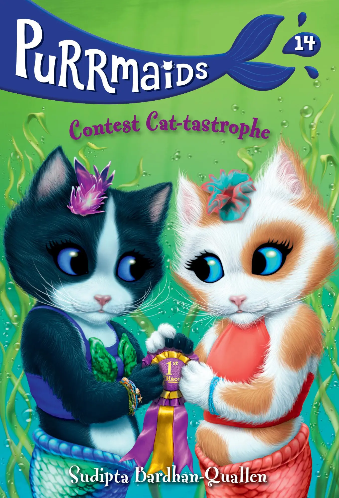 Cover: 9780593645376 | Purrmaids #14 | Contest Cat-tastrophe | Sudipta Bardhan-Quallen | Buch