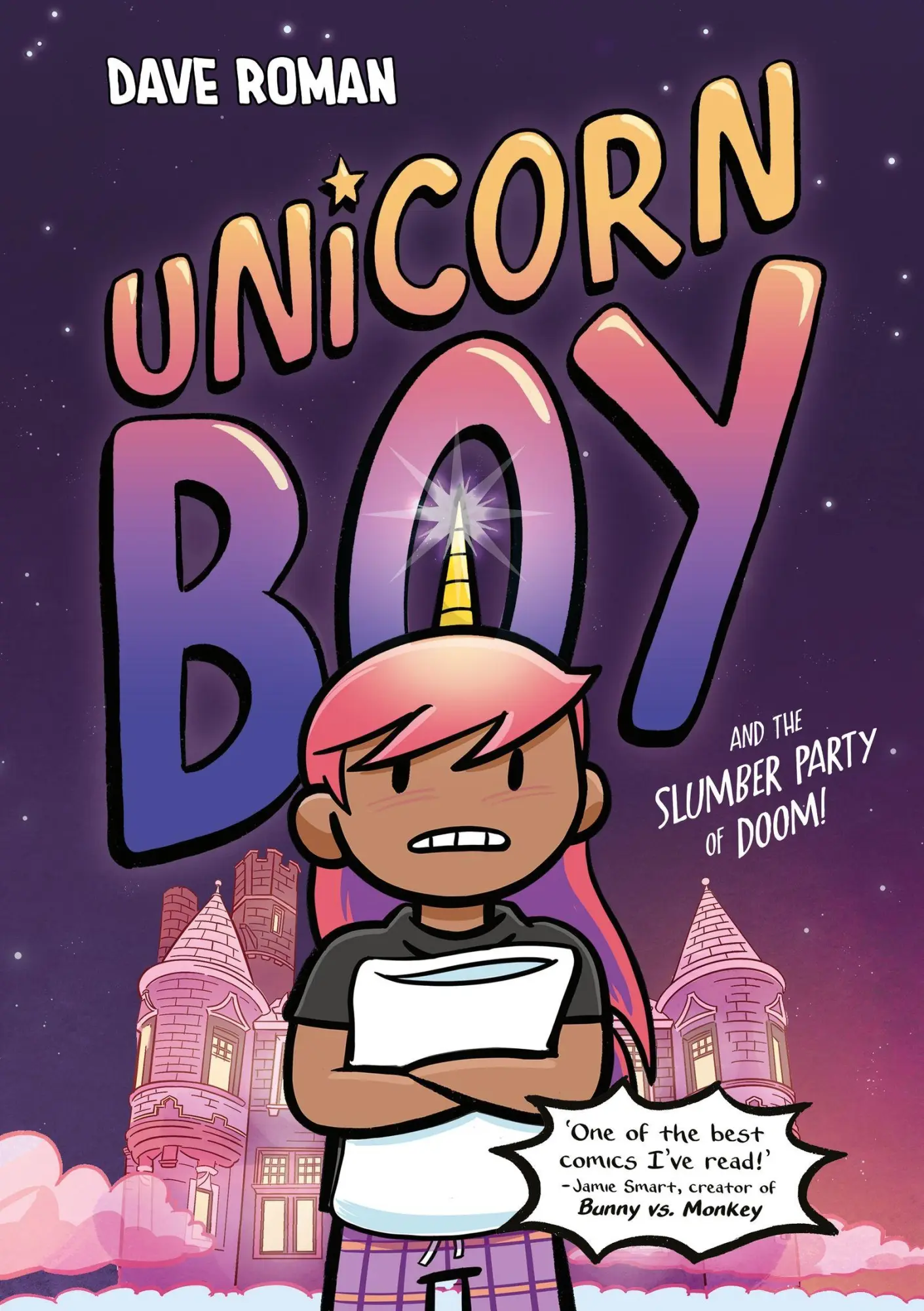 Cover: 9781444975376 | Unicorn Boy and the Slumber Party of Doom | Book 2 | Dave Roman | Buch