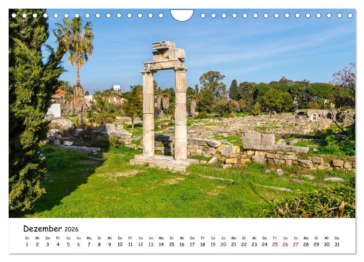 Bild: 9783457645376 | Kos 2026 (Wandkalender 2026 DIN A4 quer), CALVENDO Monatskalender