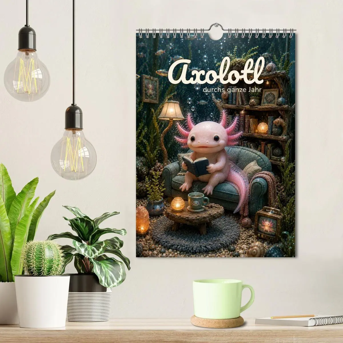 Bild: 9783594405376 | Axolotl durchs ganze Jahr (Wandkalender 2027 DIN A4 hoch), CALVENDO...
