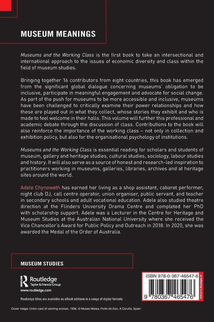 Rückseite: 9780367465476 | Museums and the Working Class | Adele Chynoweth | Taschenbuch | 2021