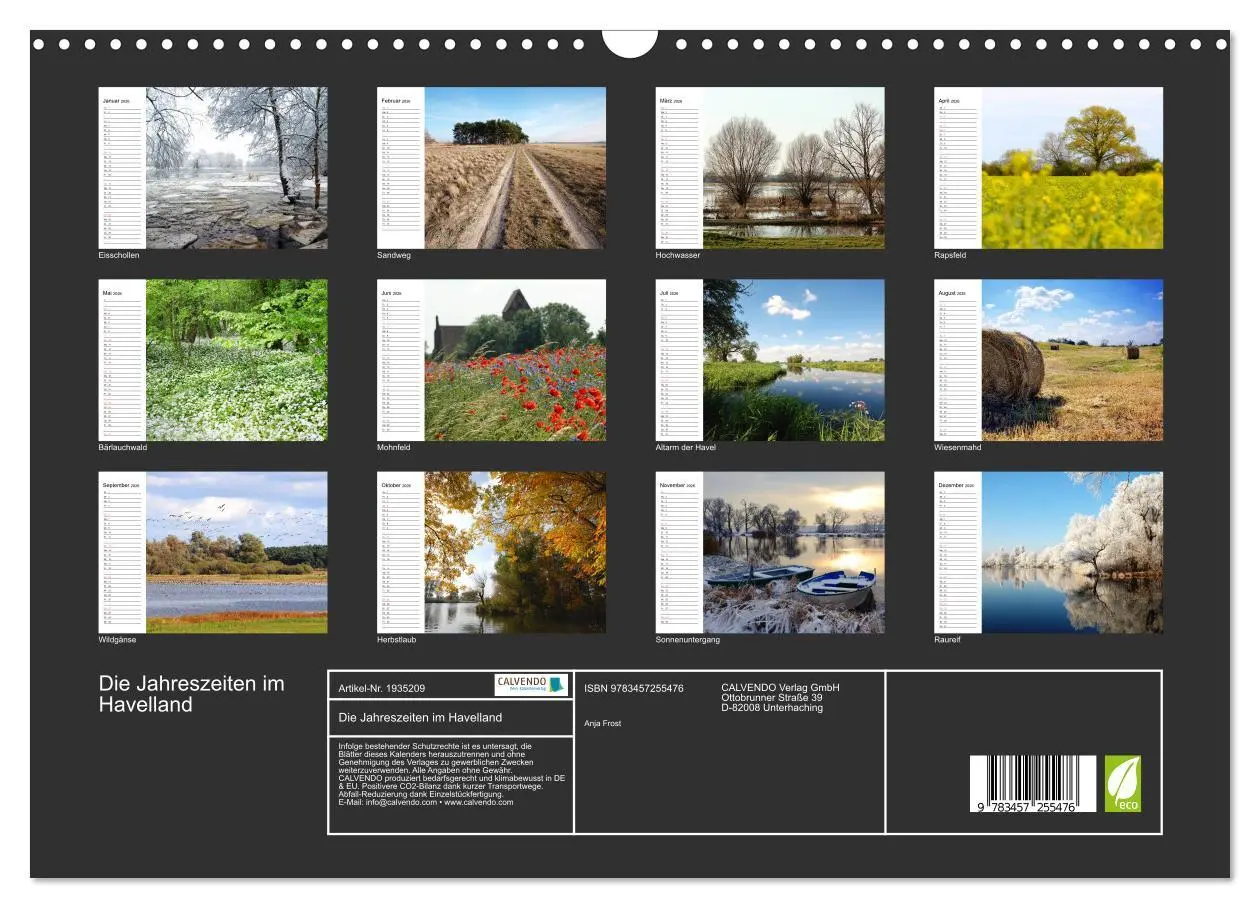 Bild: 9783457255476 | Die Jahreszeiten im Havelland (Wandkalender 2026 DIN A3 quer),...