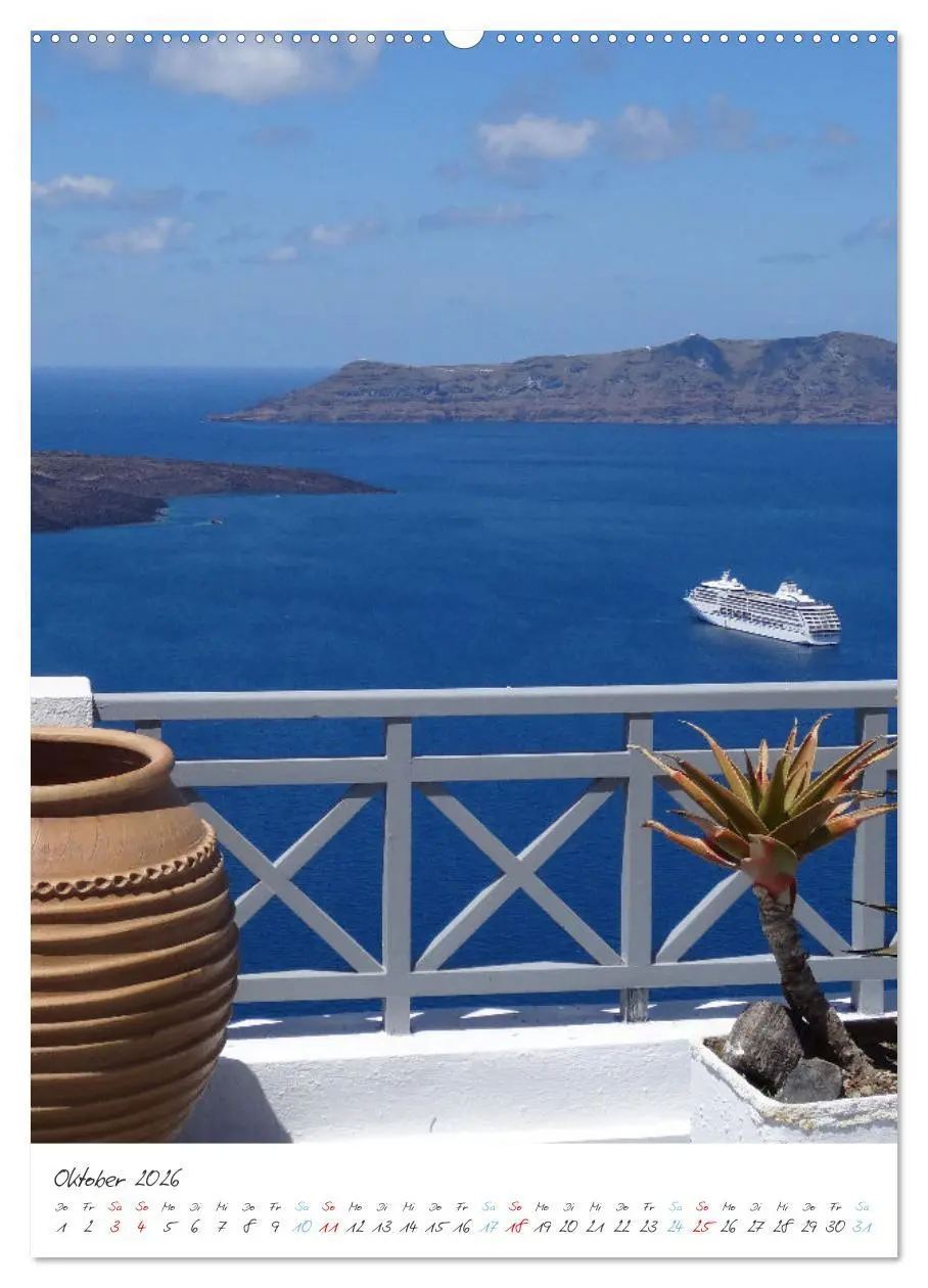 Bild: 9783516345476 | Santorini im Focus (hochwertiger Premium Wandkalender 2026 DIN A2...