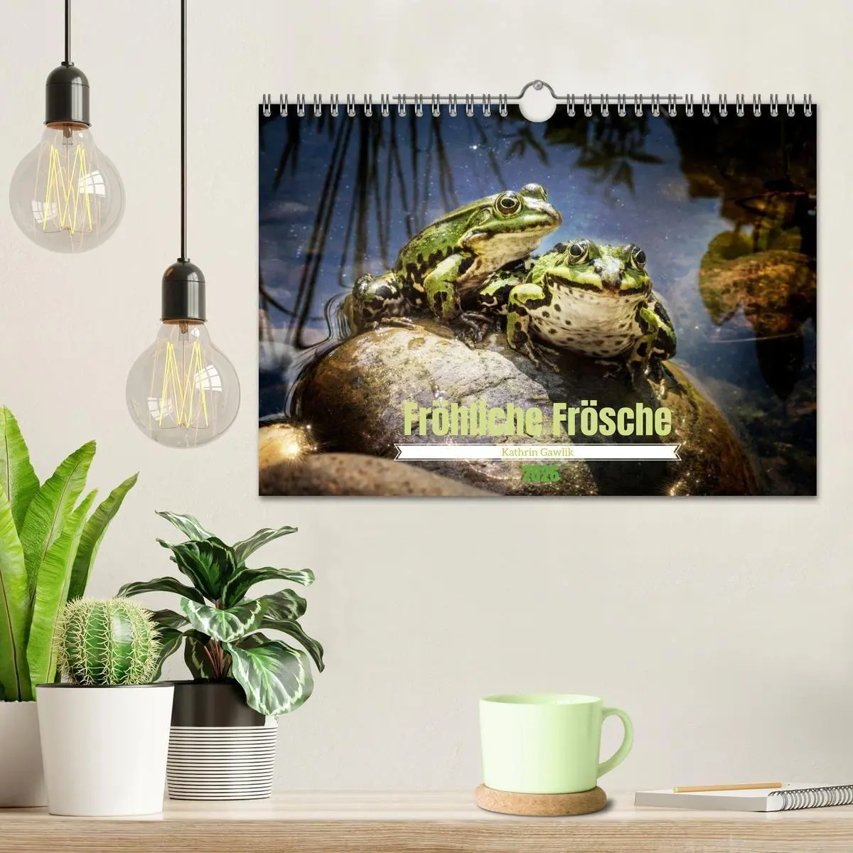 Bild: 9783516655476 | Fröhliche Frösche (Wandkalender 2026 DIN A4 quer), CALVENDO...