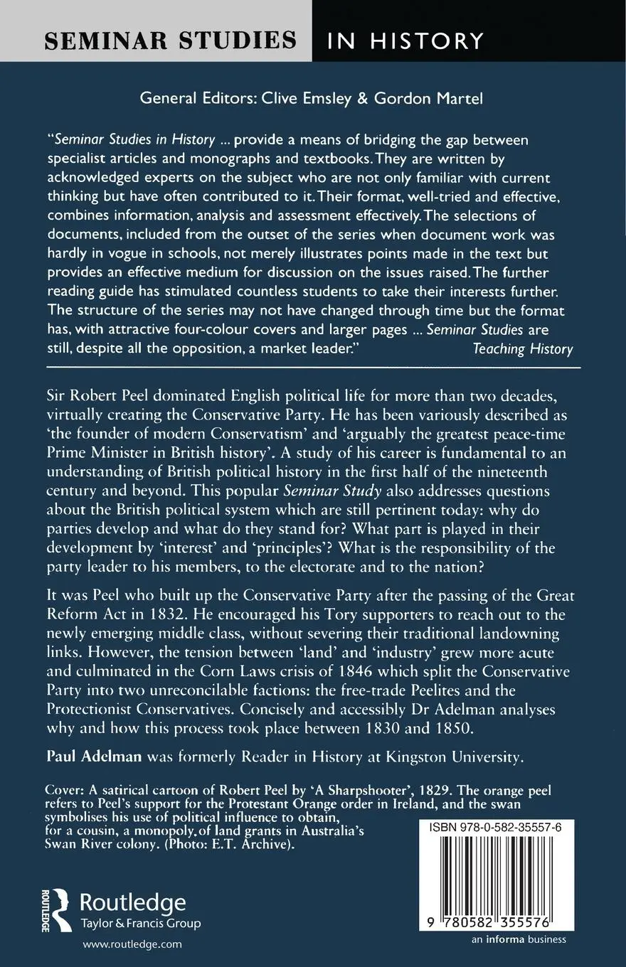 Rückseite: 9780582355576 | Peel and the Conservative Party 1830-1850 | Paul Adelman | Taschenbuch