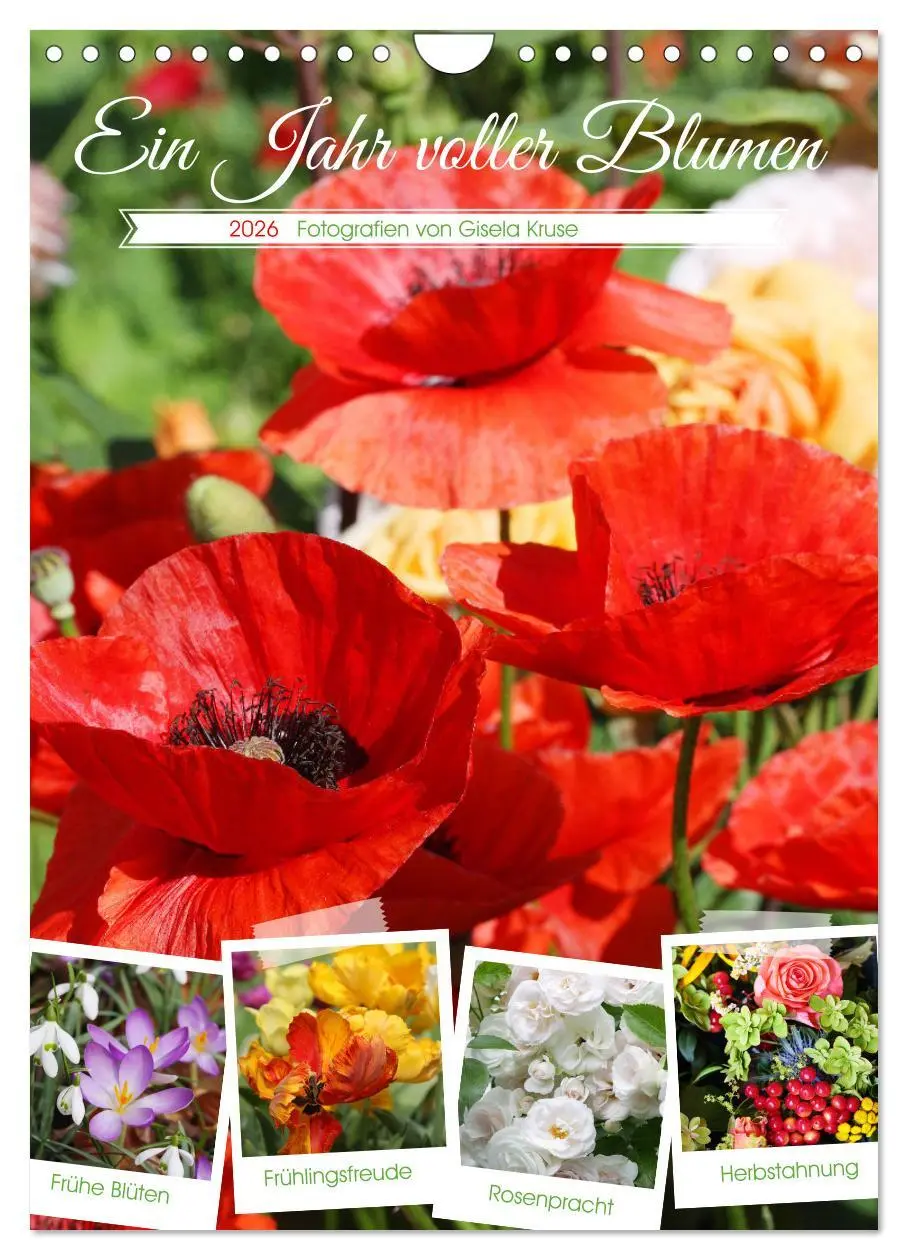 Cover: 9783516265576 | Ein Jahr voller Blumen (Wandkalender 2026 DIN A4 hoch), CALVENDO...