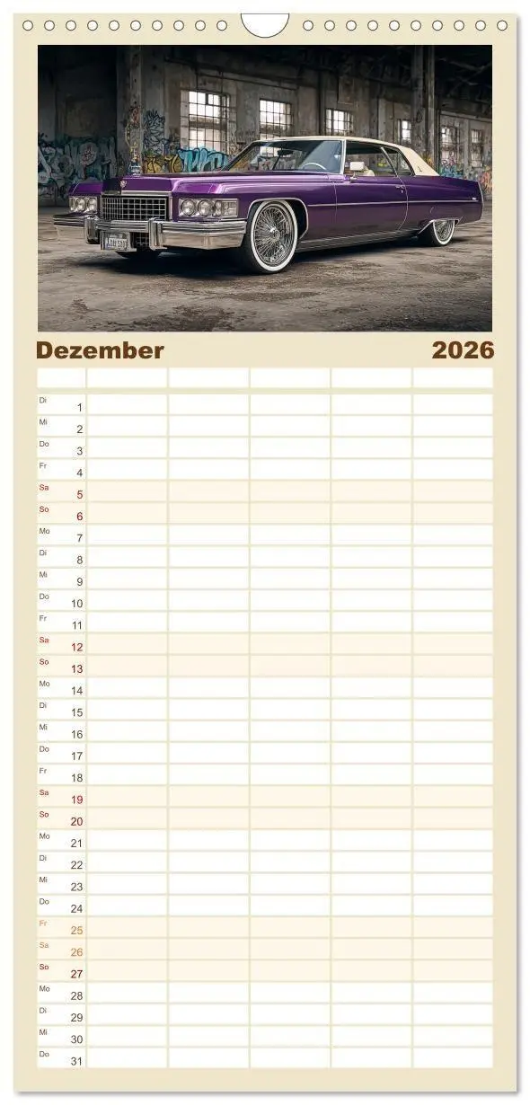 Bild: 9783516715576 | Familienplaner 2026 - Amerikas rollende Legenden - Retro-Design...